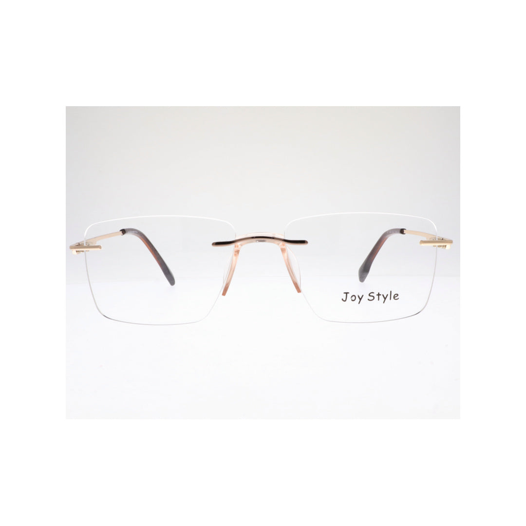 Joy Style For Unisex Eyeglasses Rimless Square Shape Size 52 Ch6601c3 Rosegold