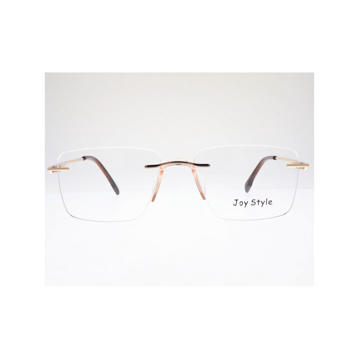 Joy Style For Unisex Eyeglasses Rimless Square Shape Size 52 Ch6601c3 Rosegold