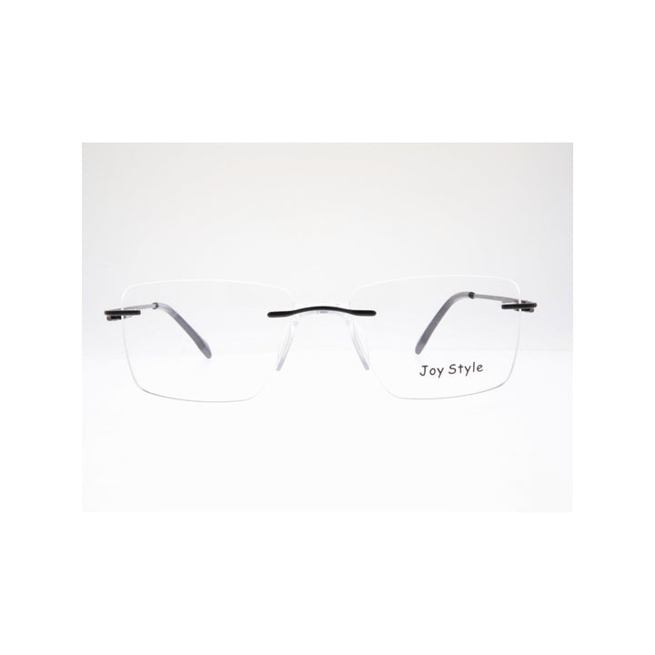 Joy Style For Unisex Eyeglasses Rimless Square Shape Size 52 Ch6601c4 Matte Black