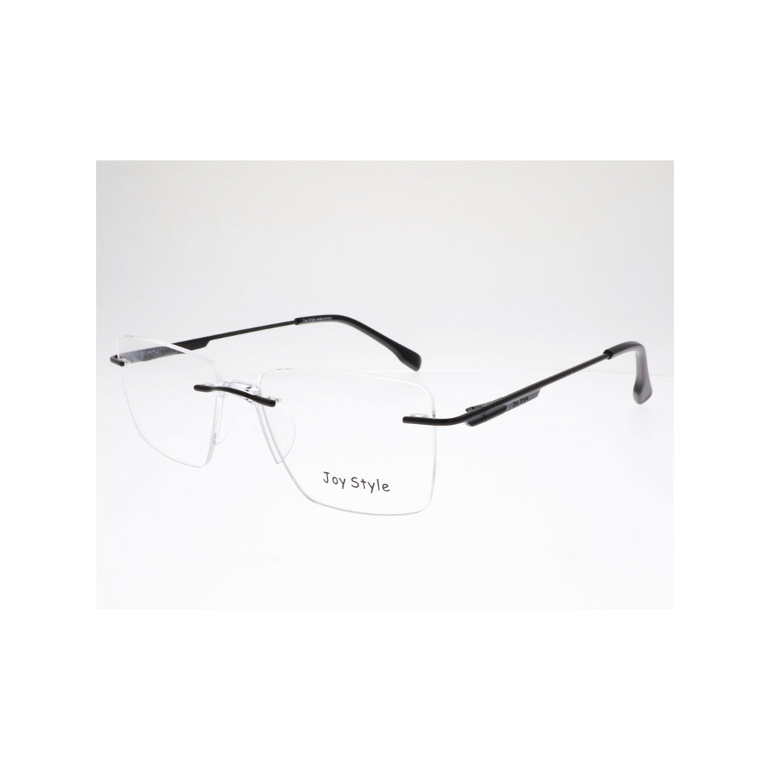 Joy Style For Unisex Eyeglasses Rimless Square Shape Size 52 Ch6601c4 Matte Black