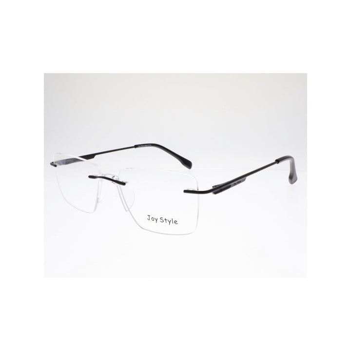 Joy Style For Unisex Eyeglasses Rimless Square Shape Size 52 Ch6601c4 Matte Black