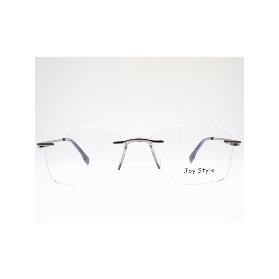 Joy Style For Unisex Eyeglasses Rimless Square Shape Size 52 Ch6601c6 Gunmetal