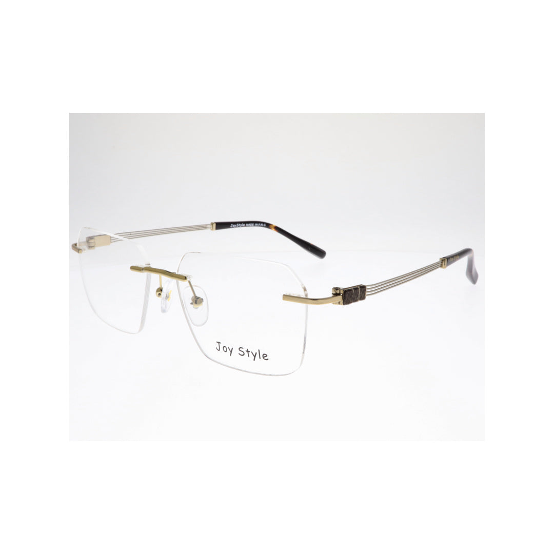 Joy Style For Unisex Eyeglasses Rimless Square Shape Size 53 120357jc9 Matte Gold