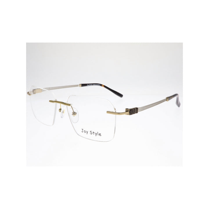 Joy Style For Unisex Eyeglasses Rimless Square Shape Size 53 120357jc9 Matte Gold