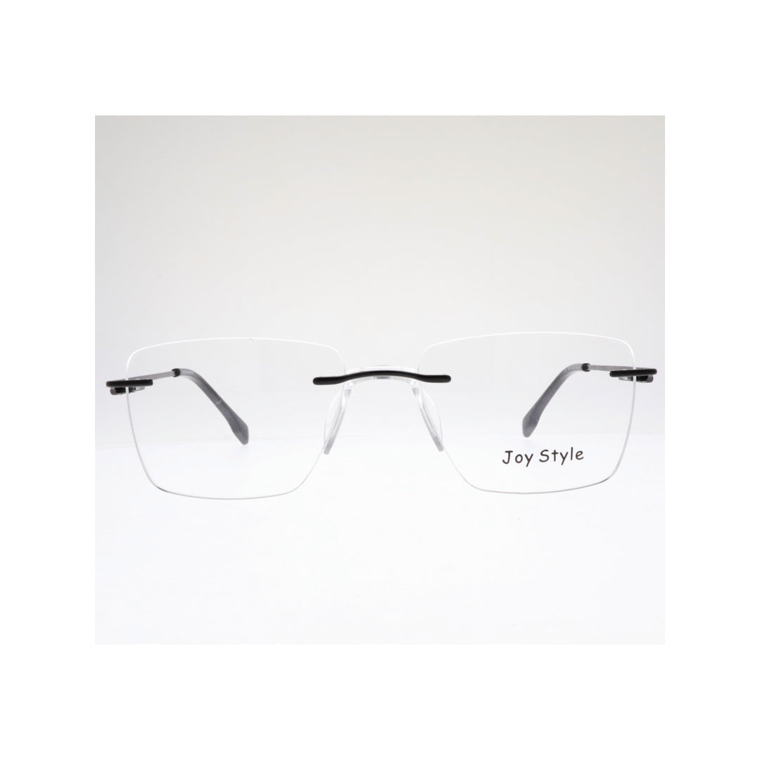 Joy Style For نظارات للجنسين بدون إطار شكل مربع مقاس 53 Ch6600c4 لون رمادي معدني