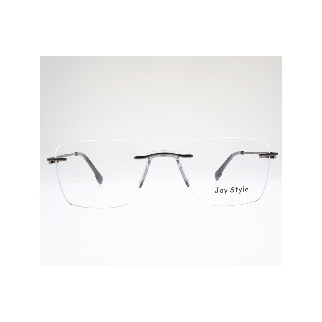 Joy Style For Unisex Eyeglasses Rimless Square Shape Size 53 Ch6600c5 Gunmetal