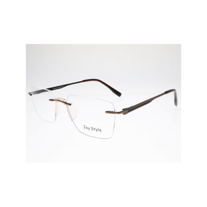 Joy Style For Unisex Eyeglasses Rimless Square Shape Size 53 Ch6602c3 Brown