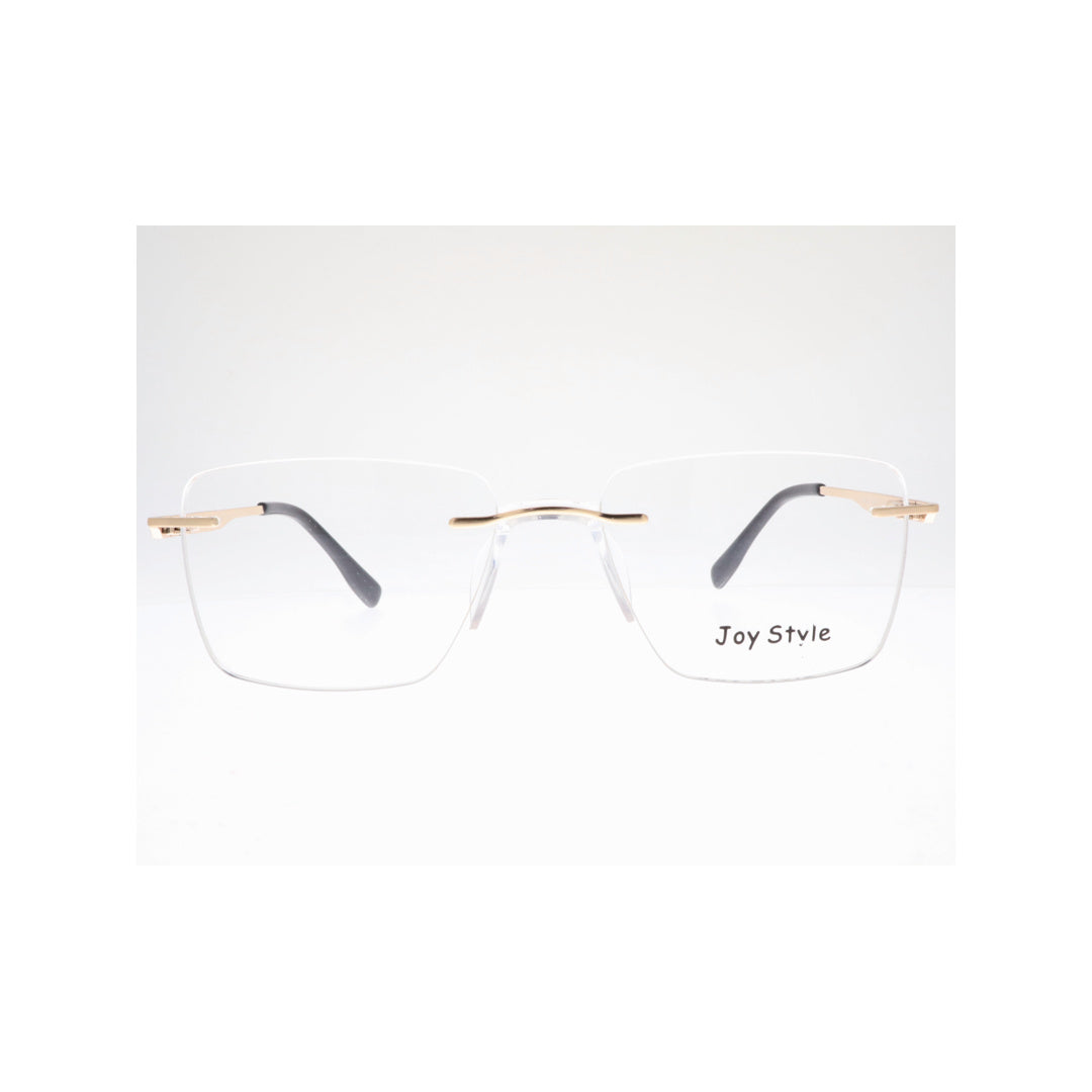 Joy Style For Unisex Eyeglasses Rimless Square Shape Size 53 Ch6602c4 Gold