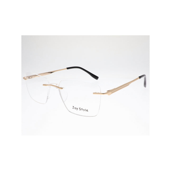 Joy Style For Unisex Eyeglasses Rimless Square Shape Size 53 Ch6602c4 Gold
