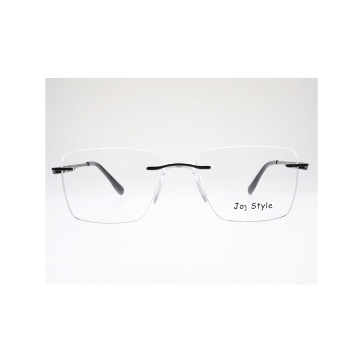 Joy Style For Unisex Eyeglasses Rimless Square Shape Size 53 Ch6602c5 Black