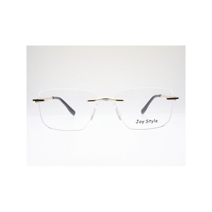 نظارات Joy Style للجنسين بدون إطار مربعة الشكل مقاس 53 موديل Ch6603c1 ذهبي