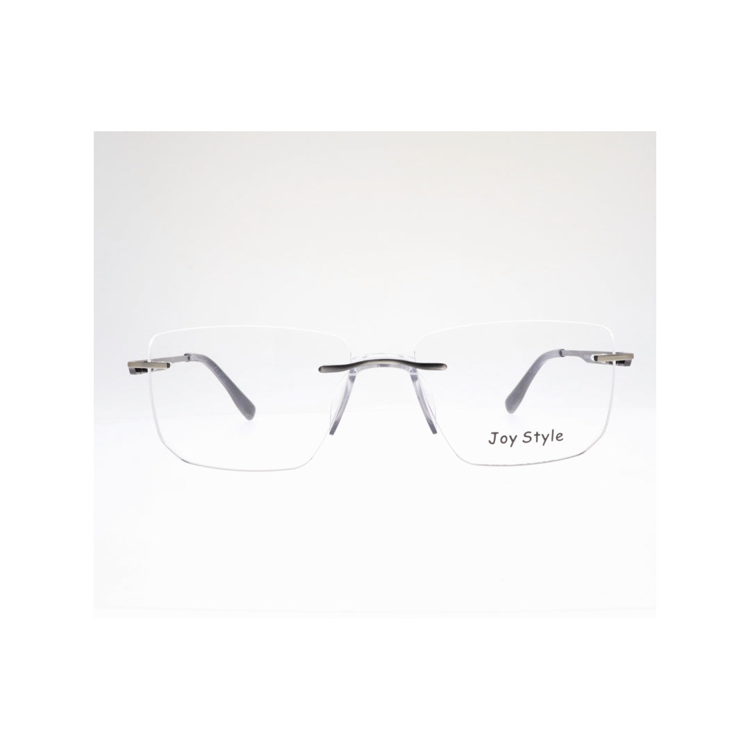 Joy Style For Unisex Eyeglasses Rimless Square Shape Size 53 Ch6603c2 Gunmetal