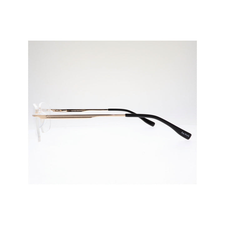 Joy Style For Unisex Eyeglasses Rimless Square Shape Size 53 Ch6603c4 Gold