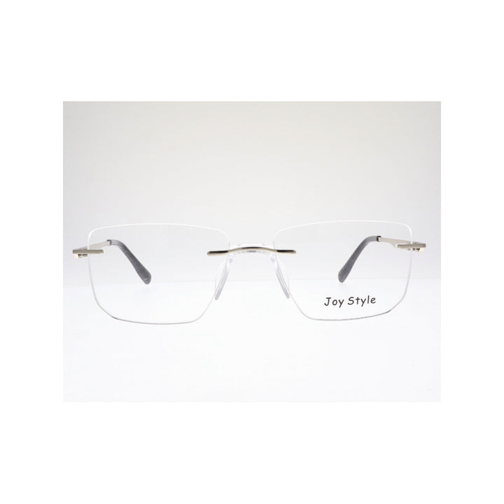 Joy Style For Unisex Eyeglasses Rimless Square Shape Size 53 Ch6603c6 Silver