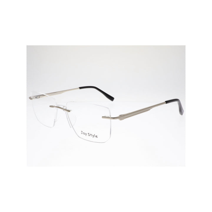 Joy Style For Unisex Eyeglasses Rimless Square Shape Size 53 Ch6603c6 Silver