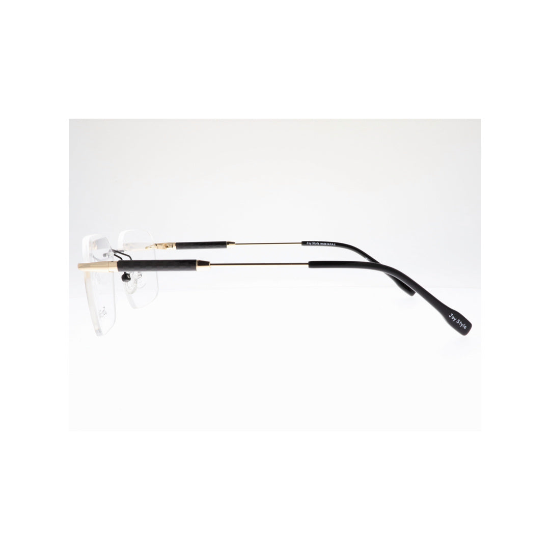 Joy Style For Unisex Eyeglasses Rimless Square Shape Size 54 Ch5600c1 Black Gold