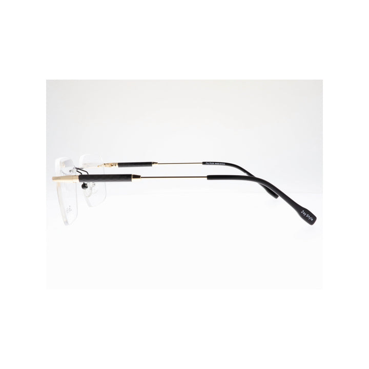 Joy Style For Unisex Eyeglasses Rimless Square Shape Size 54 Ch5600c1 Black Gold