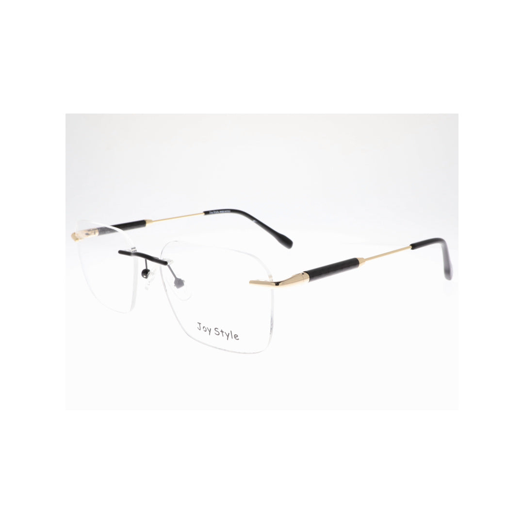 Joy Style For Unisex Eyeglasses Rimless Square Shape Size 54 Ch5600c1 Black Gold