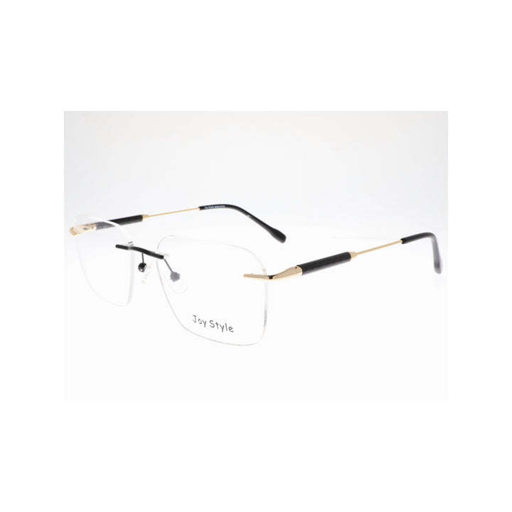 Joy Style For Unisex Eyeglasses Rimless Square Shape Size 54 Ch5600c1 Black Gold