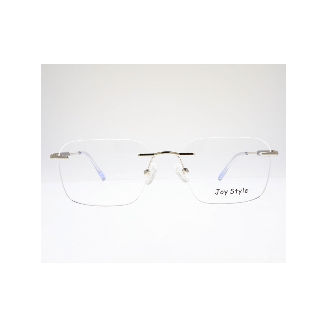 Joy Style For Unisex Eyeglasses Rimless Square Shape Size 54 Ch5600c2 Silver