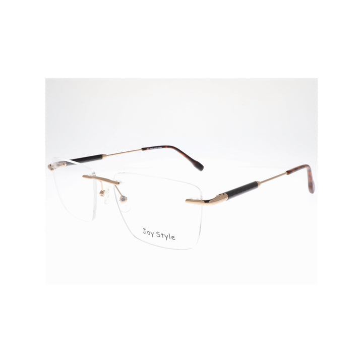 Joy Style For Unisex Eyeglasses Rimless Square Shape Size 54 Ch5601c3 Brown Gold