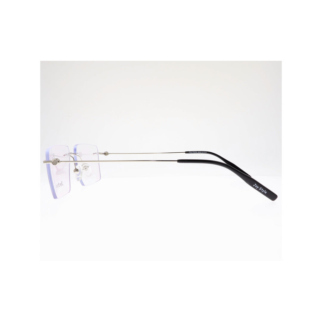 Joy Style For Unisex Eyeglasses Rimless Square Shape Size 55 Mb00770c4 Silver