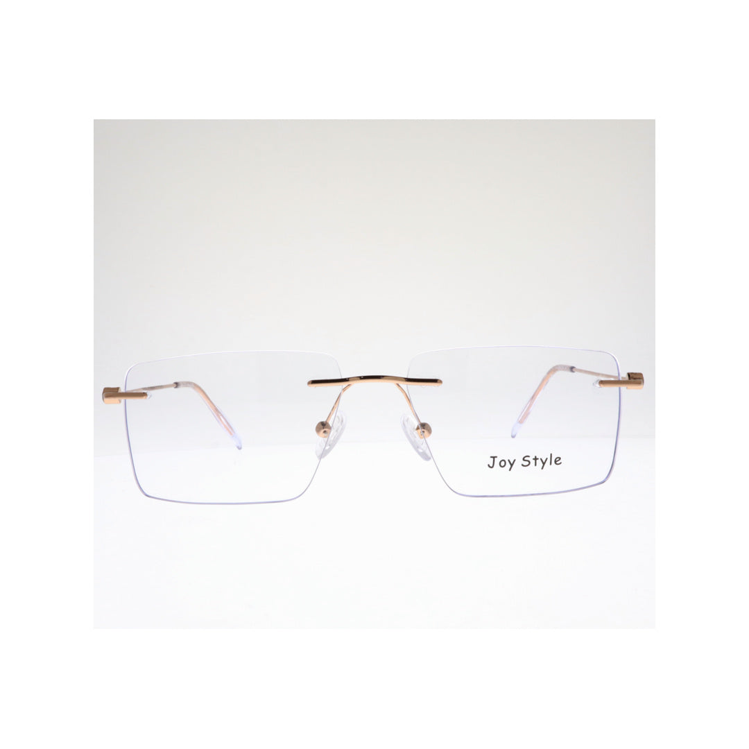 Joy Style For Unisex Eyeglasses Rimless Square Shape Size 55 Mb00770c5 Brownze