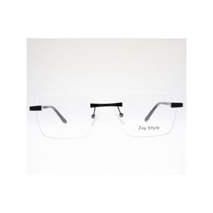 Joy Style For Unisex Eyeglasses Rimless Square Shape Size 55 Old0369mc1 Matte Black