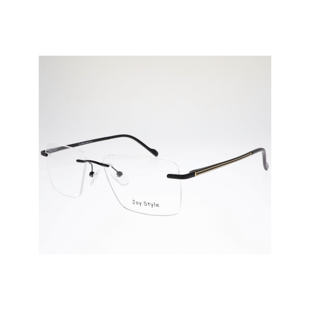 Joy Style For Unisex Eyeglasses Rimless Square Shape Size 55 Old5092mc3 Matte Black