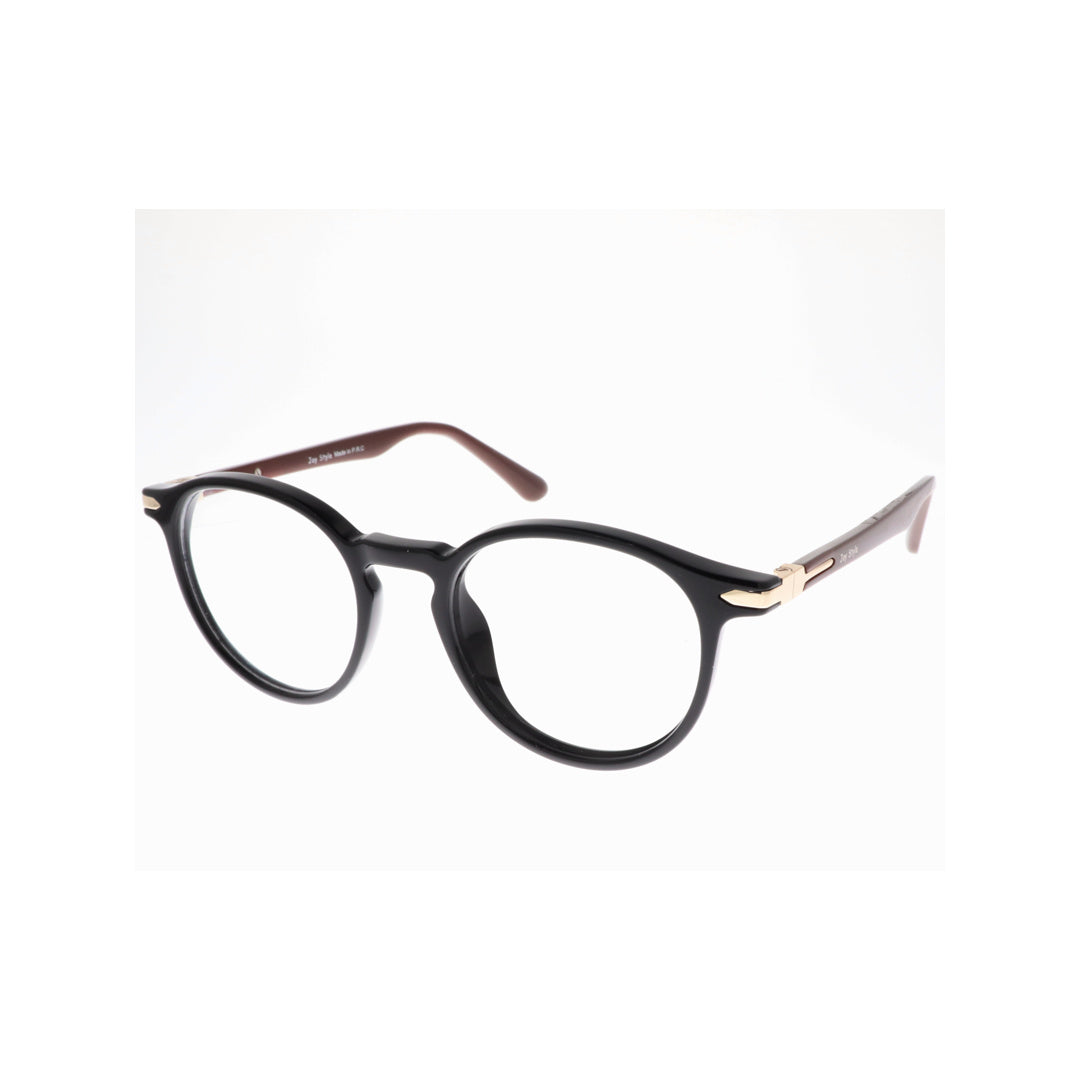 Joy Style For Unisex Eyeglasses Round Shape 48 Rta8002c1 Black Brown