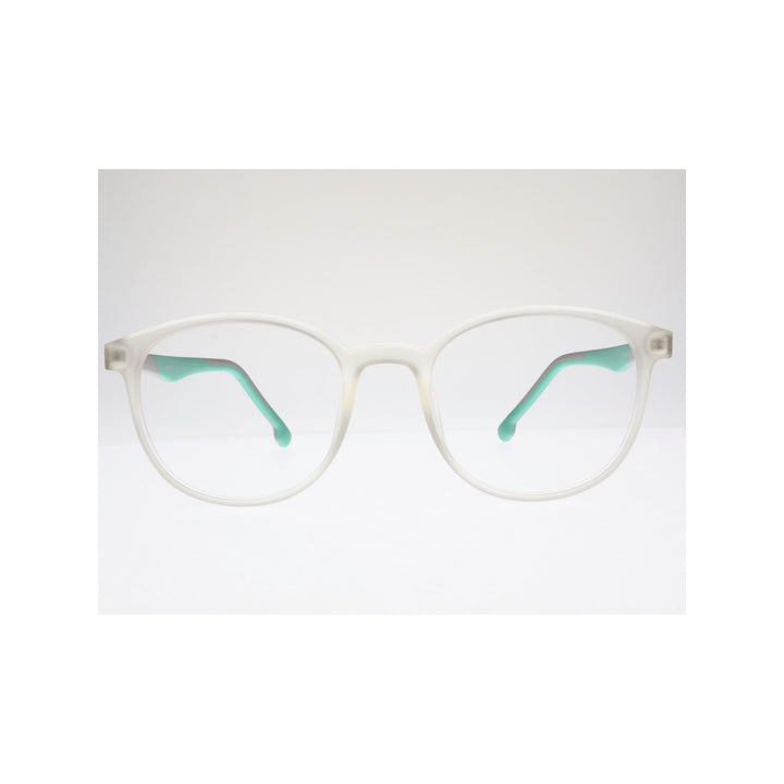 Joy Style For Unisex Eyeglasses Round Shape 49 Hf108c7 Clear White