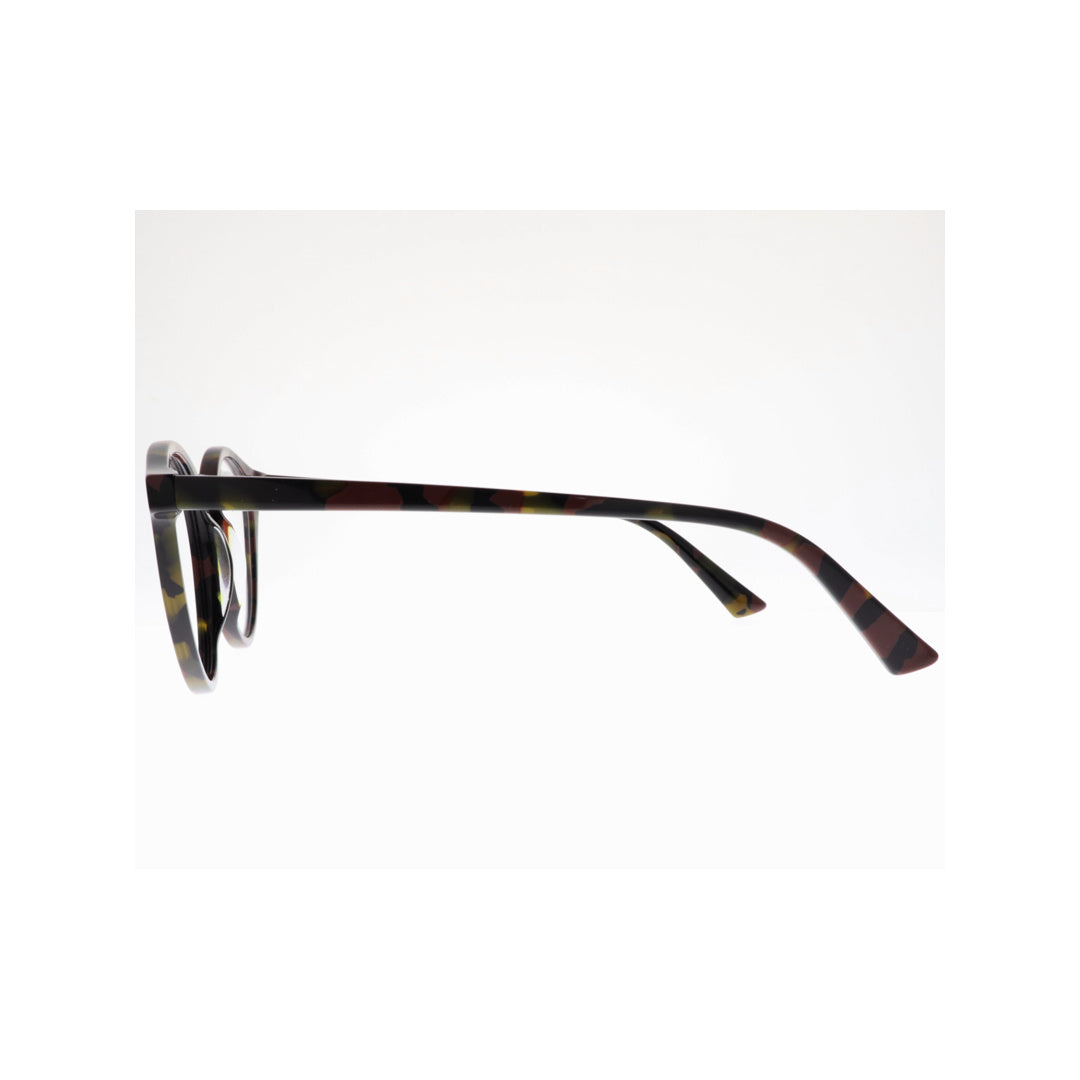 Joy Style For Unisex Eyeglasses Round Shape 51 Rda10042c2 Brown Green Black