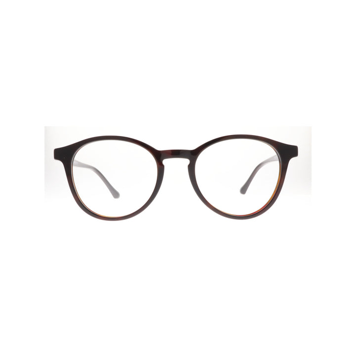 Joy Style For Unisex Eyeglasses Round Shape Size 48 2297c5 Brown