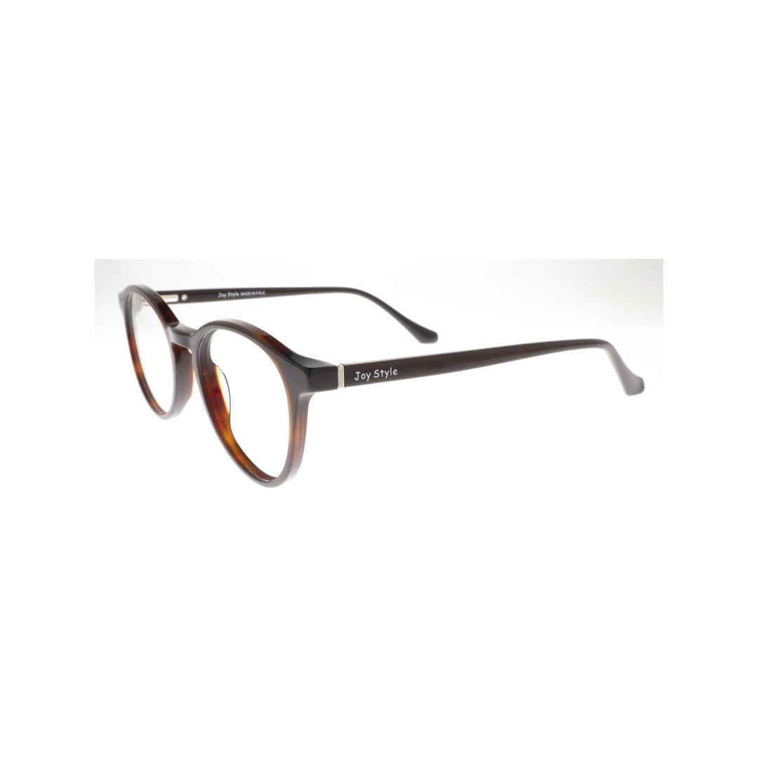 Joy Style For Unisex Eyeglasses Round Shape Size 48 2297c5 Brown