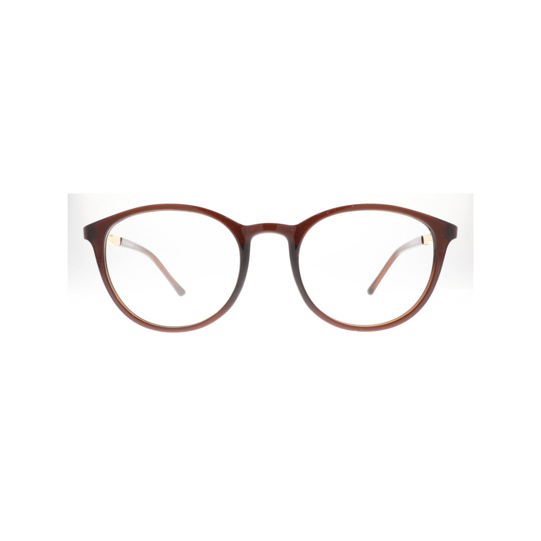 Joy Style For Unisex Eyeglasses Round Shape Size 49 8630c3 Brown