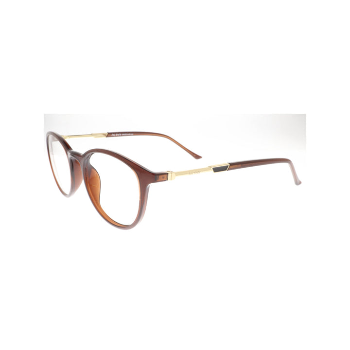 Joy Style For Unisex Eyeglasses Round Shape Size 49 8630c3 Brown