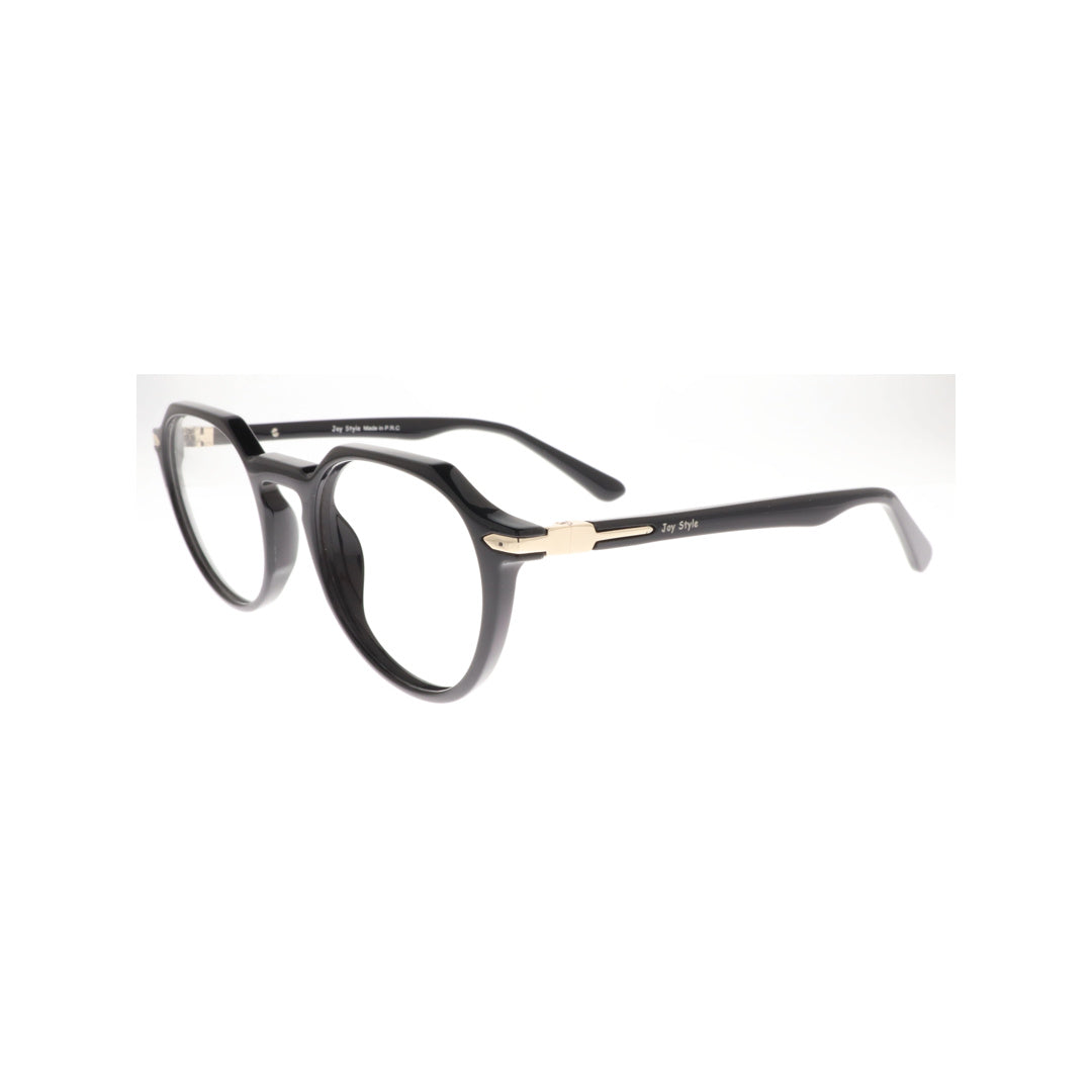 Joy Style For Unisex Eyeglasses Round Shape Size 50 8001c1 Black
