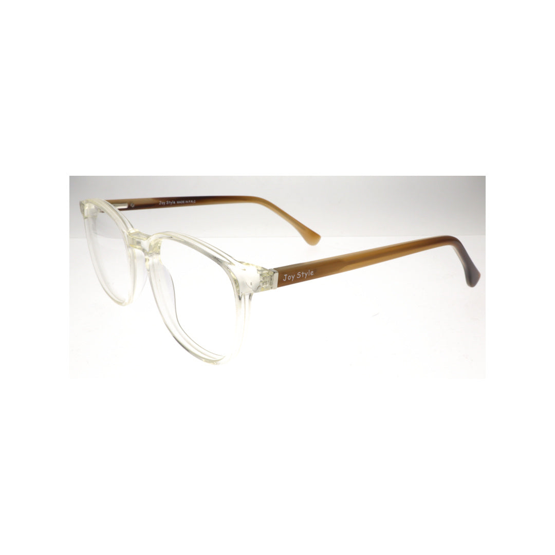 Joy Style For Unisex Eyeglasses Round Shape Size 51 2310c3 Clear Brown