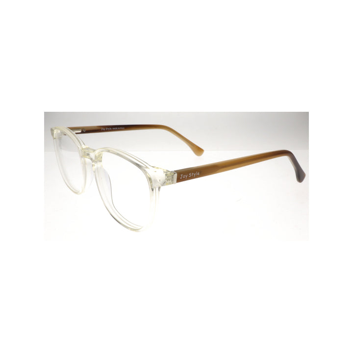 Joy Style For Unisex Eyeglasses Round Shape Size 51 2310c3 Clear Brown