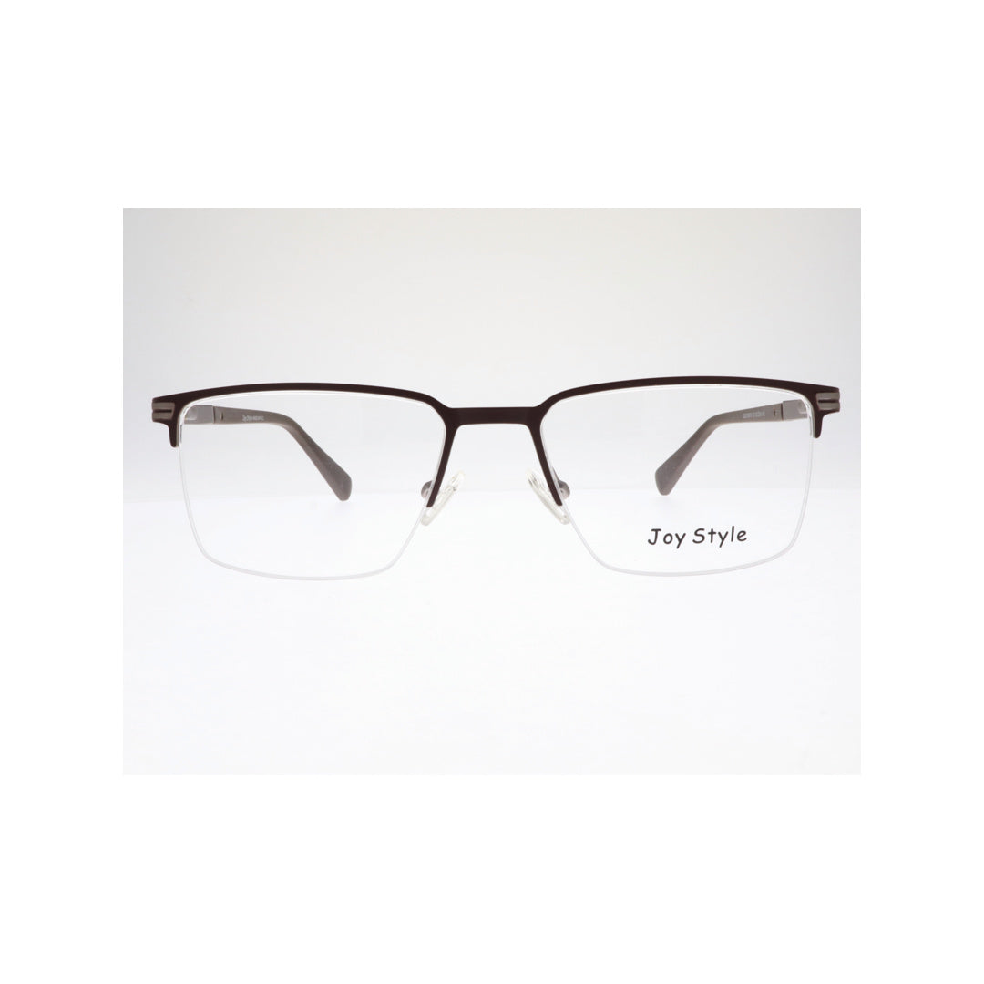 Joy Style For Unisex Eyeglasses Semi Rimless Square Shape Size 54 Old1081mc5 Matte Brown