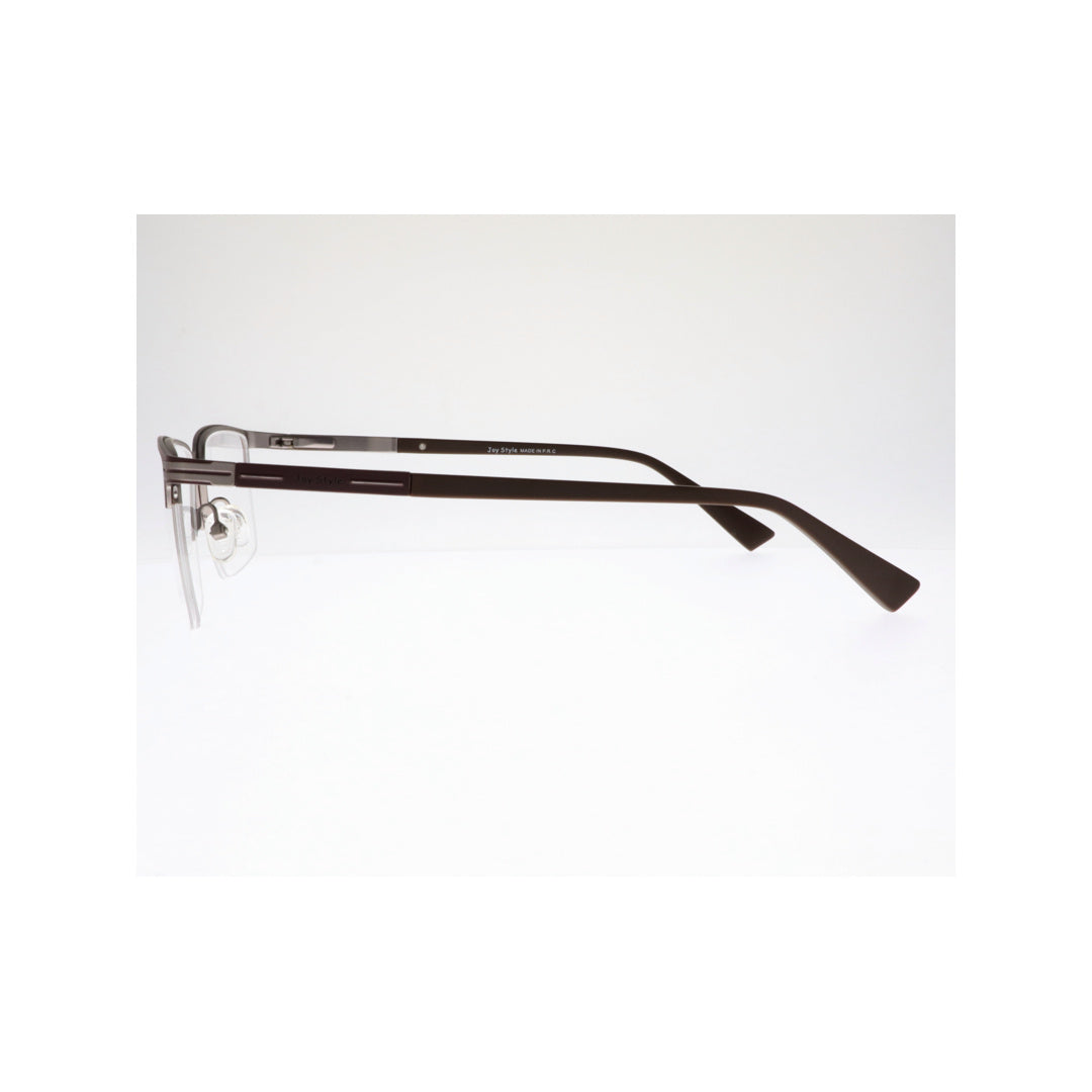 Joy Style For Unisex Eyeglasses Semi Rimless Square Shape Size 54 Old1081mc5 Matte Brown