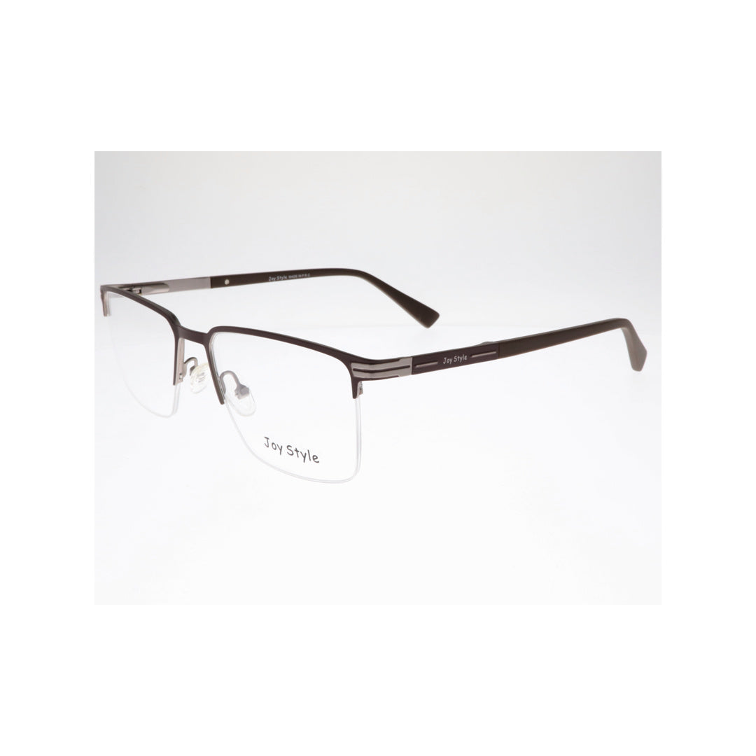 Joy Style For Unisex Eyeglasses Semi Rimless Square Shape Size 54 Old1081mc5 Matte Brown