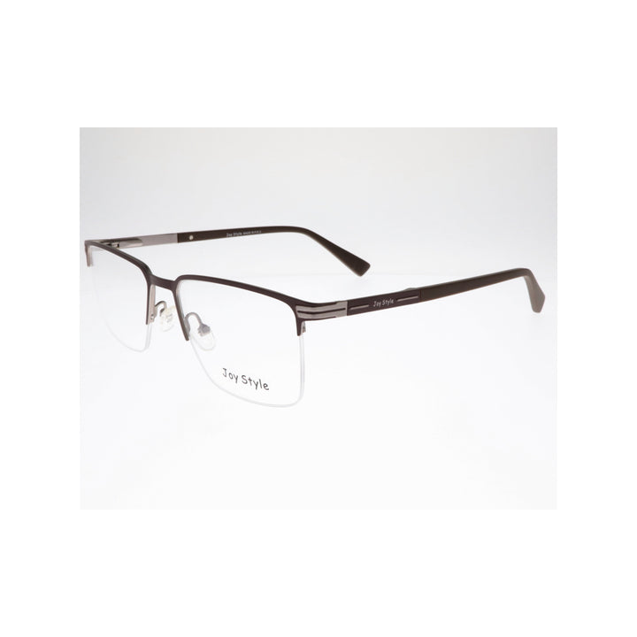 Joy Style For Unisex Eyeglasses Semi Rimless Square Shape Size 54 Old1081mc5 Matte Brown