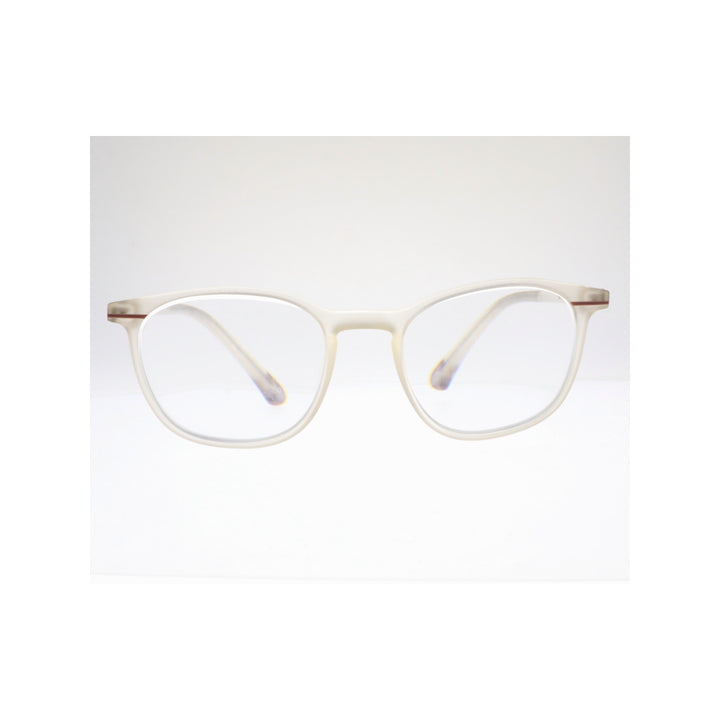 Joy Style For Unisex Eyeglasses Semi Round Shape 47 Mh01-01c41 Clear White