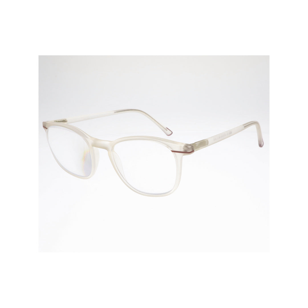 Joy Style For Unisex Eyeglasses Semi Round Shape 47 Mh01-01c41 Clear White