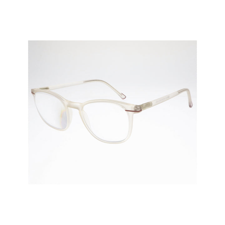 Joy Style For Unisex Eyeglasses Semi Round Shape 47 Mh01-01c41 Clear White