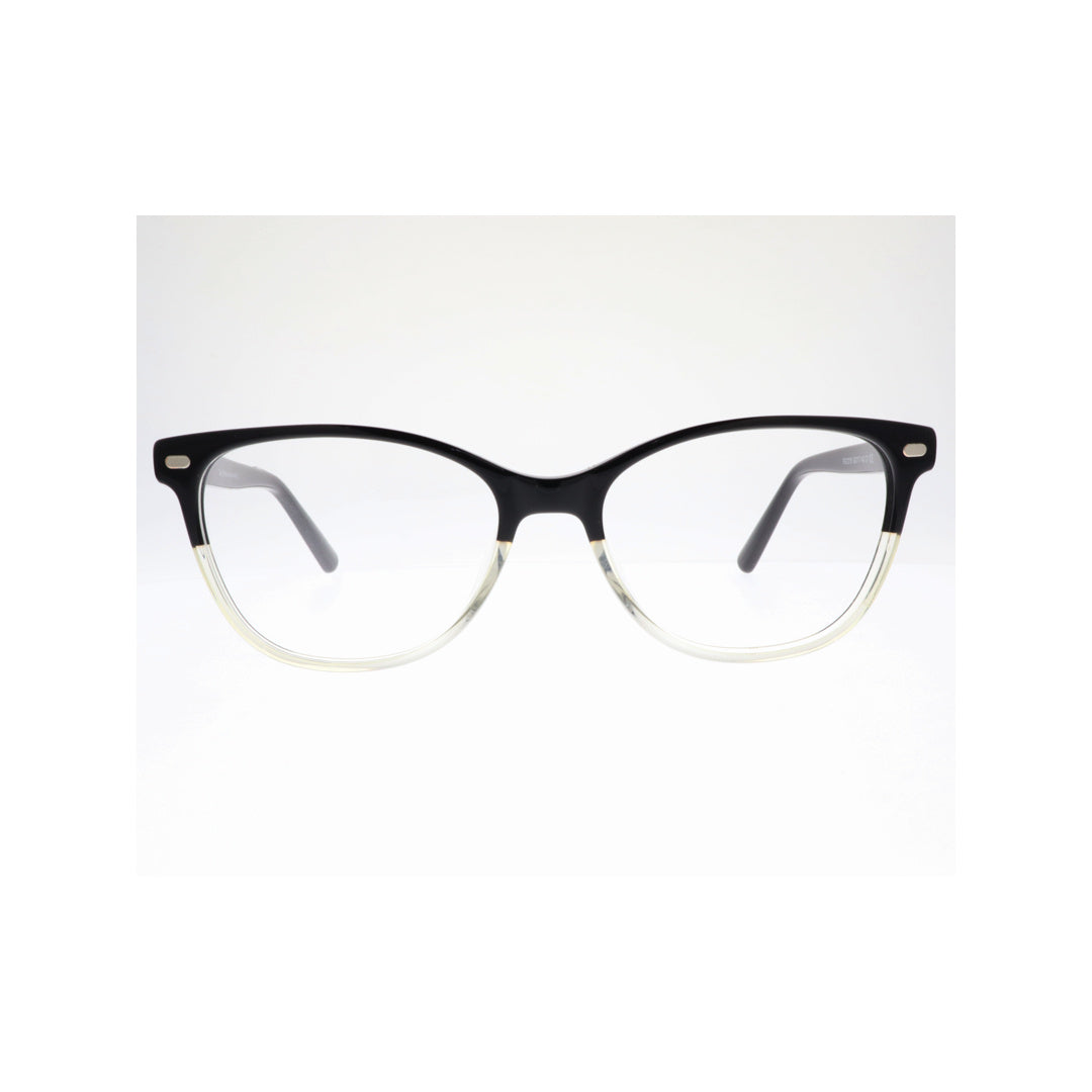 Joy Style For Unisex Eyeglasses Semi Round Shape Size 53 1219c1clip Clear Black