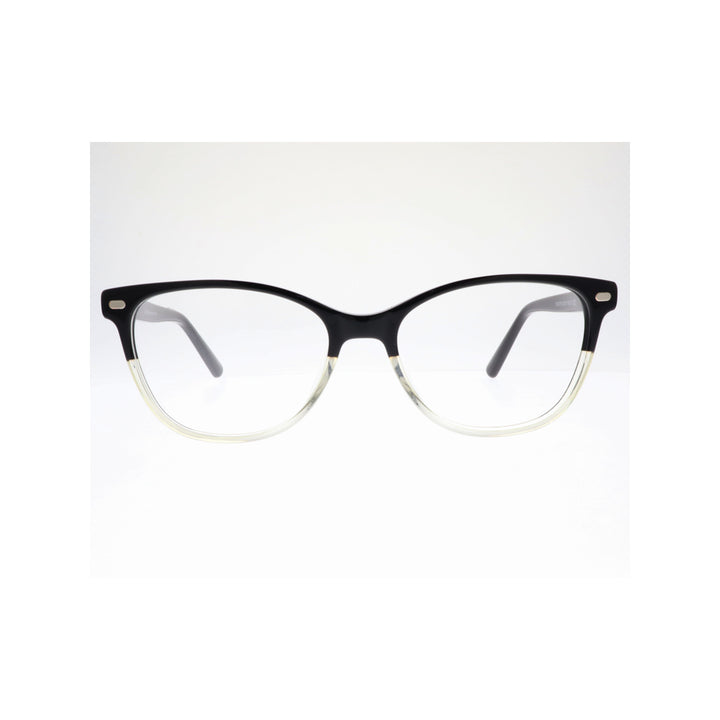 Joy Style For Unisex Eyeglasses Semi Round Shape Size 53 1219c1clip Clear Black