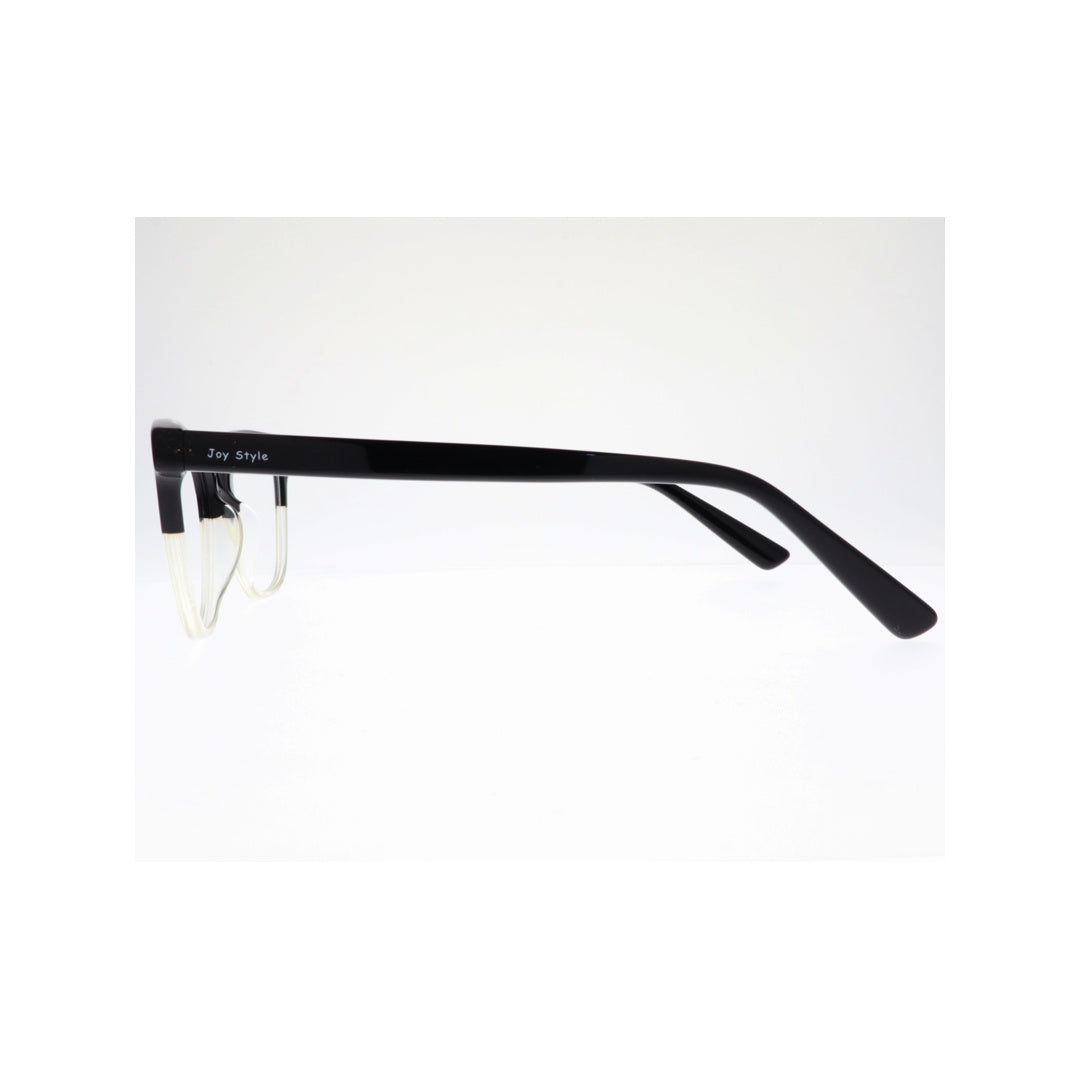 Joy Style For Unisex Eyeglasses Semi Round Shape Size 53 1219c1clip Clear Black