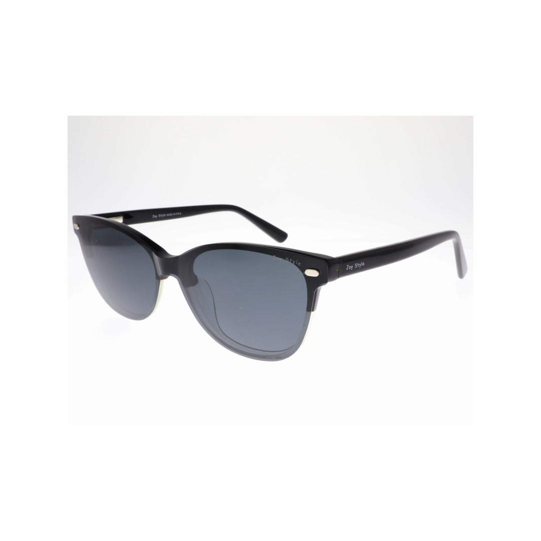 Joy Style For Unisex Eyeglasses Semi Round Shape Size 53 1219c1clip Clear Black